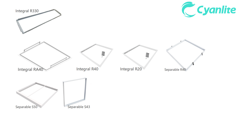 Cyanlite installation frame accessories for LED Panel Lights